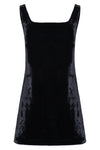Vestido curto veludo