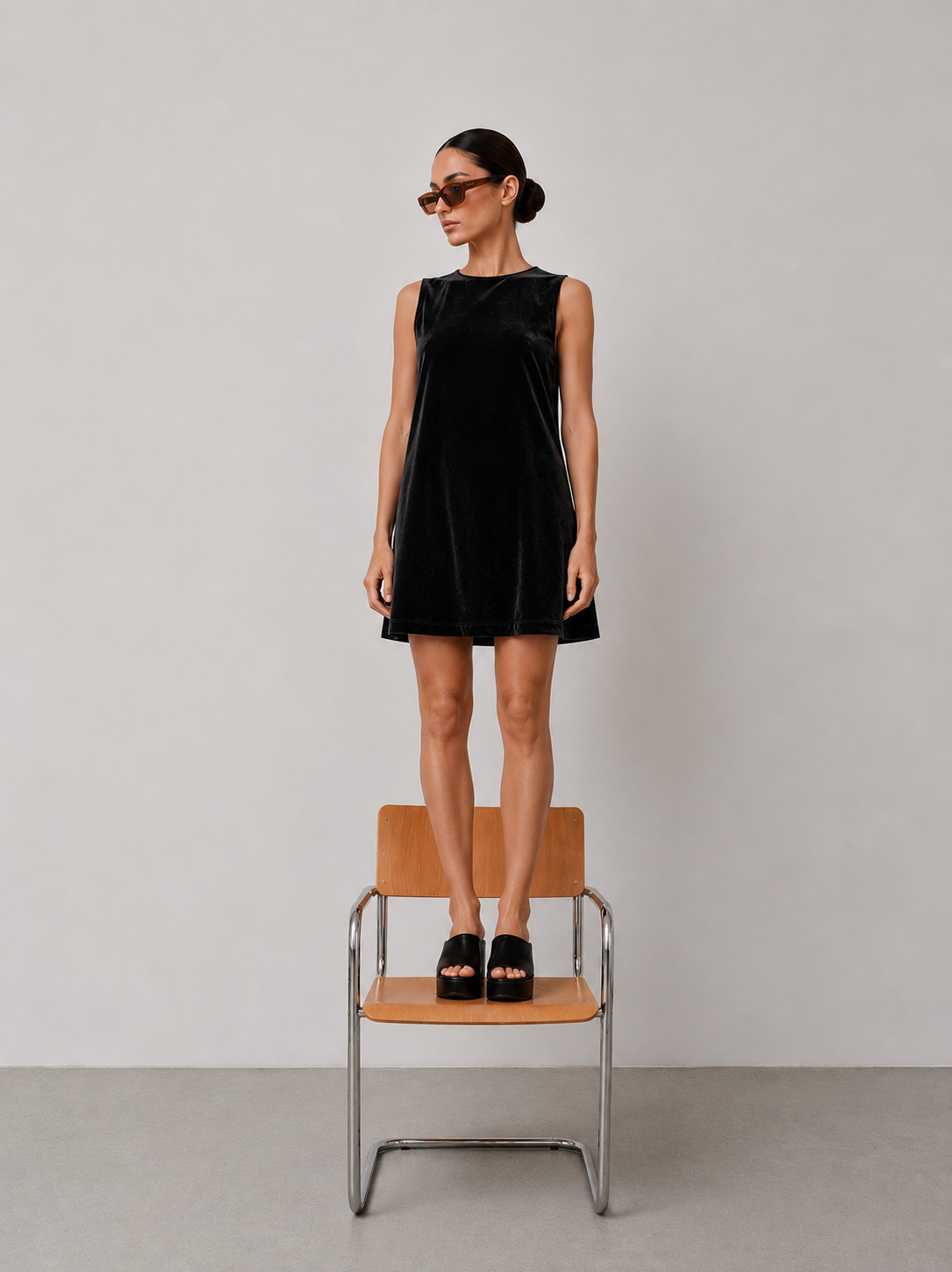 Vestido Veludo Trio