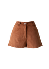 Mini shorts veludo cotelê caramelo