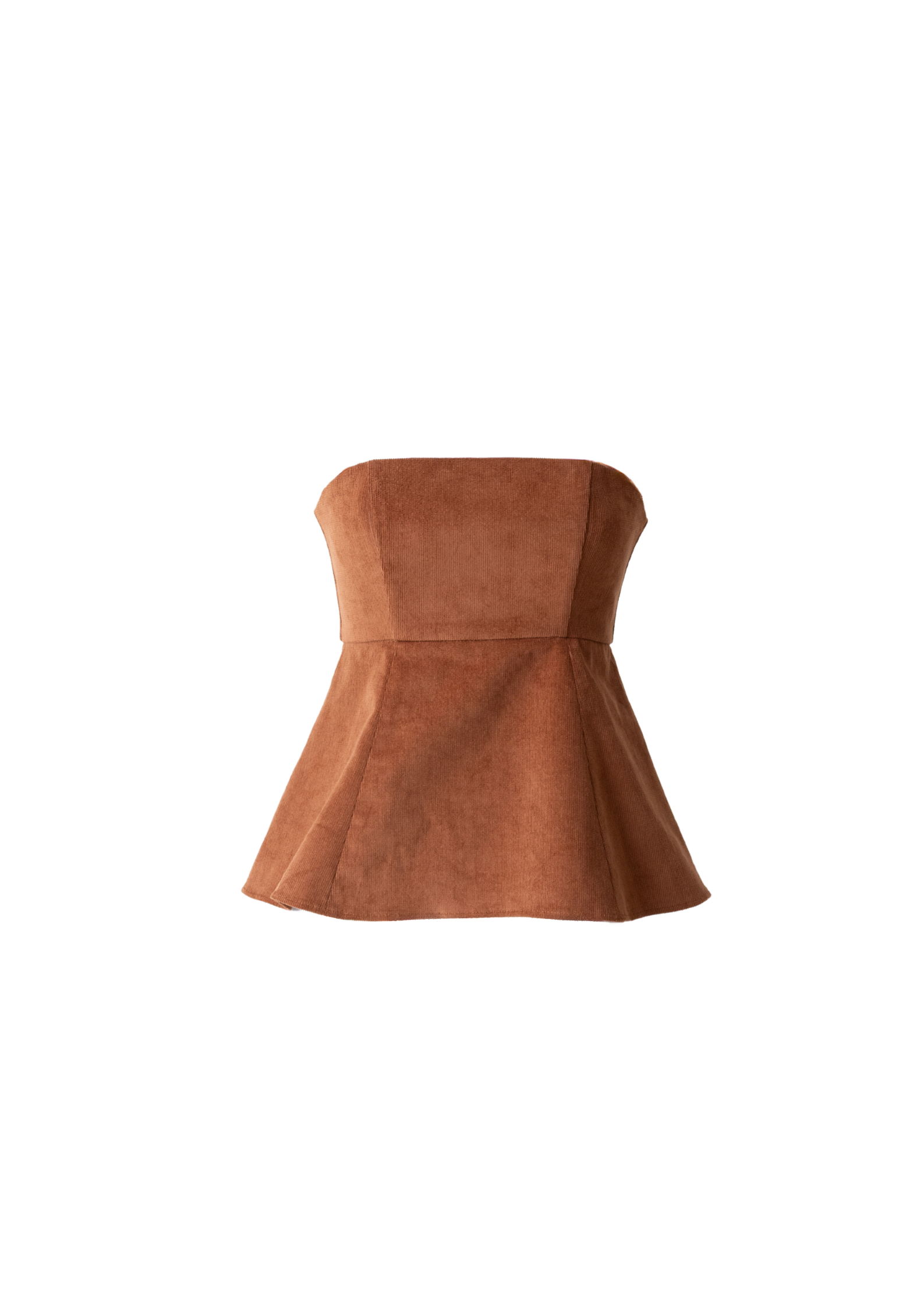 Corset veludo cotelê caramelo