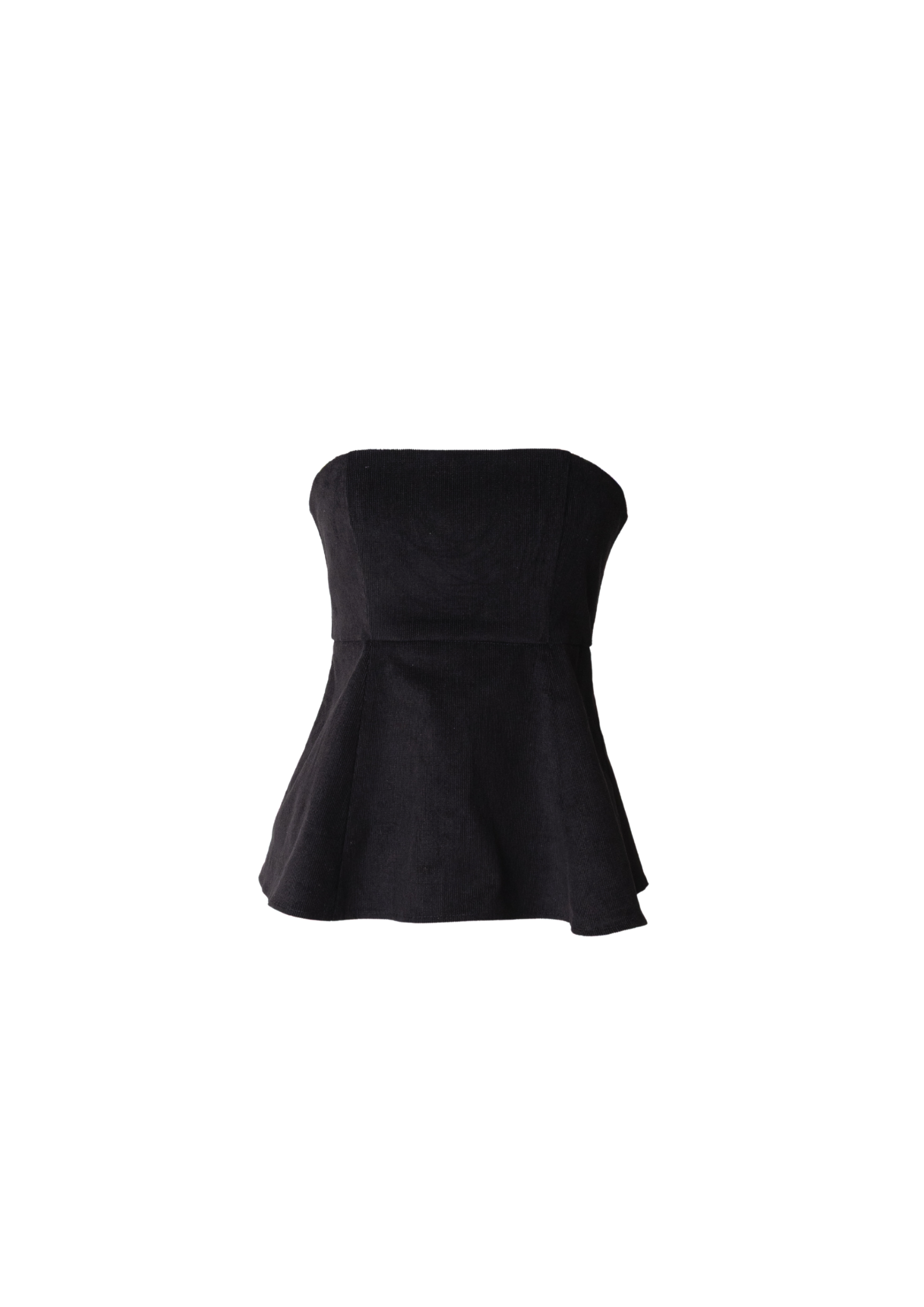 Corset veludo cotelê preto