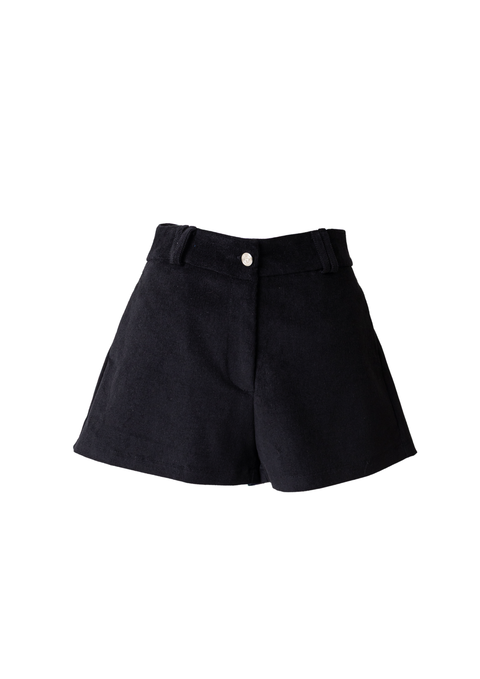 Mini shorts veludo cotelê preto