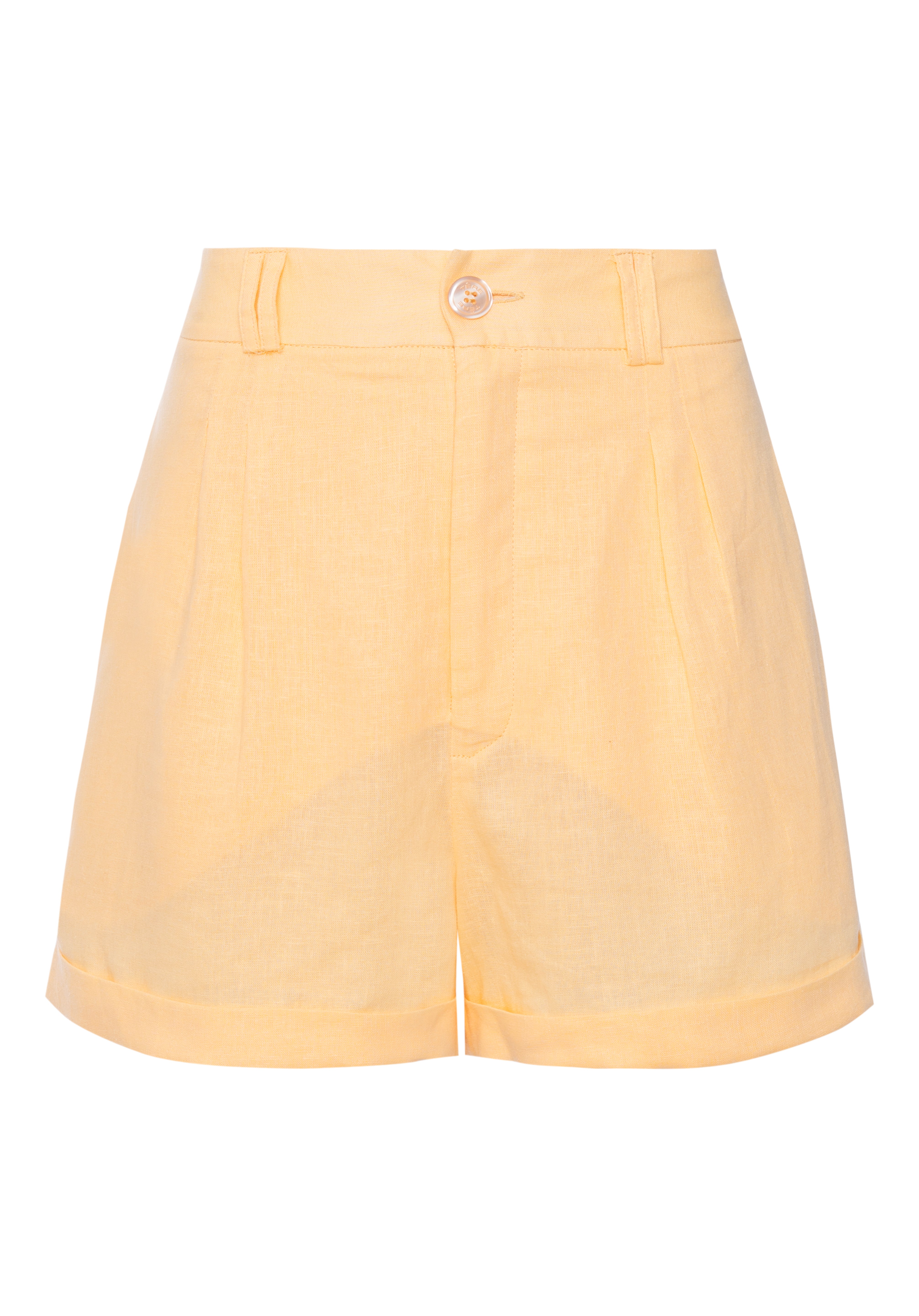 Shorts amarelo linho