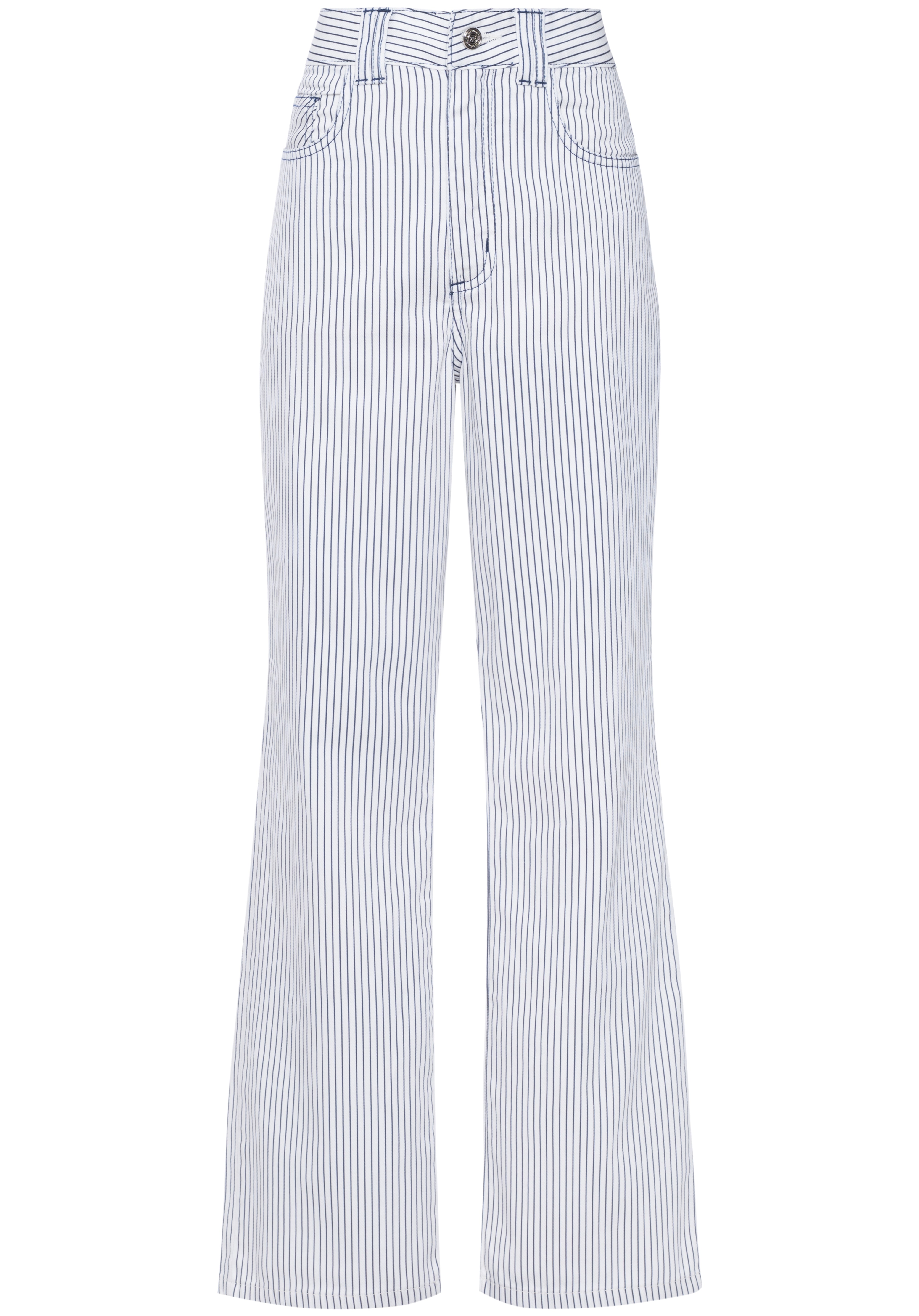 Calça sarja listras