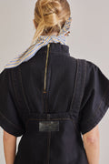 Mock Neck Denim Blouse - Têre Studio