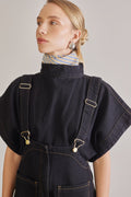 Mock Neck Denim Blouse - Têre Studio